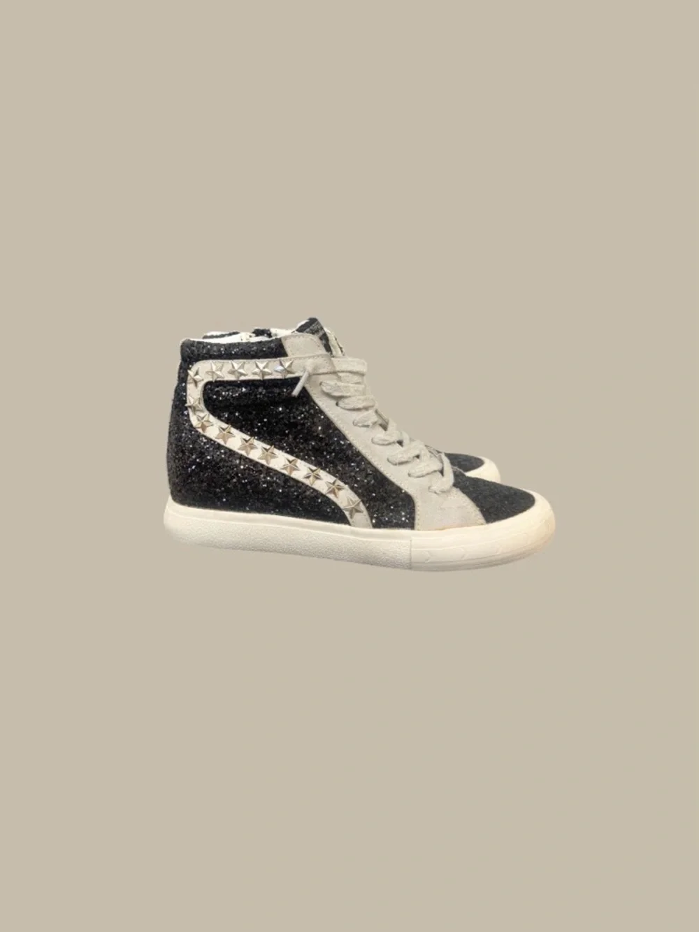VINTAGE HAVANA Leona glitter high top sneakers women’s tennis shoes size 6 - Picture 12 of 17